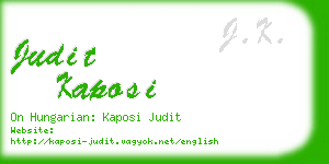 judit kaposi business card